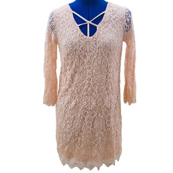 Altar'd State Lacy Pink Dress Size Small - Picture 1 of 4